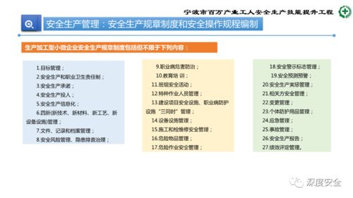 精進業務能力，筑牢安全防線——生產加工型小微企業安全管理人員綜合培訓綱要